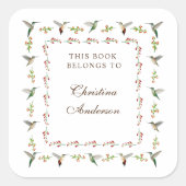  Hummingbird Bookplate スクエアシール (正面)