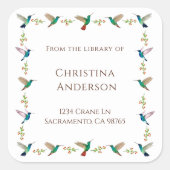 Hummingbird Bookplate スクエアシール (正面)