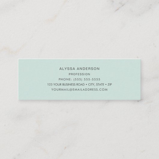 Hummingbird  Business Card スキニー名刺 (裏面)