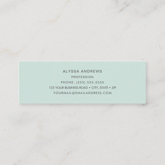 Hummingbird  Business Card スキニー名刺 (裏面)