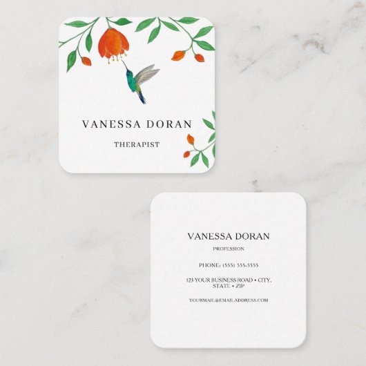 Hummingbird  Business Card スクエア名刺 (正面/裏面)