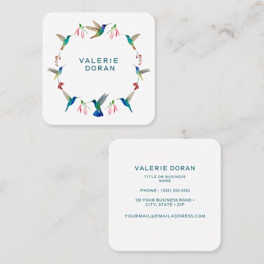 Hummingbird  Business Card スクエア名刺 (正面/裏面)