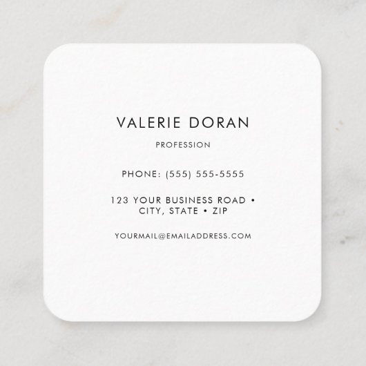 Hummingbird  Business Card スクエア名刺 (裏面)