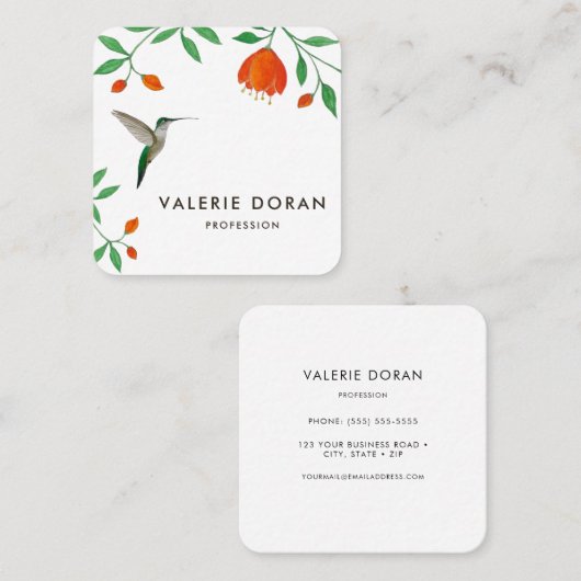 Hummingbird  Business Card スクエア名刺 (正面/裏面)