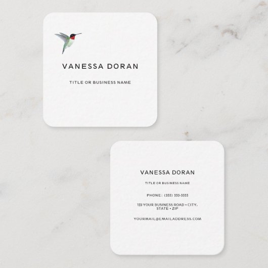 Hummingbird Business Card スクエア名刺 (正面/裏面)