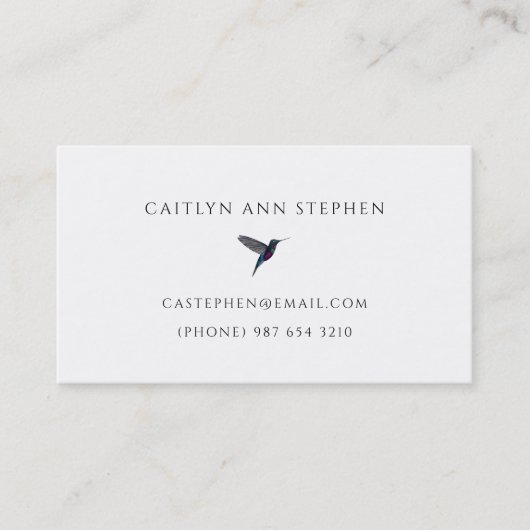 Hummingbird Business Card 名刺 (正面)