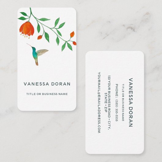 Hummingbird Business Card 名刺 (正面/裏面)