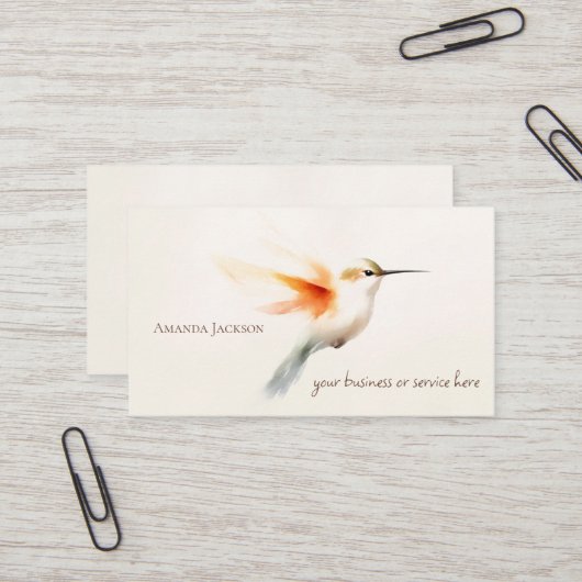 Hummingbird Business Cards Personalized 名刺 (正面/裏面インサイチュ)