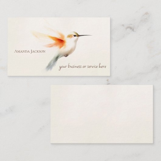 Hummingbird Business Cards Personalized 名刺 (正面/裏面)