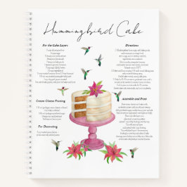 Hummingbird Cake Recipe Notebook ノートブック