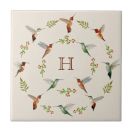 Hummingbird Ceramic Tile タイル