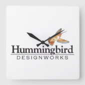 Hummingbird Designworks壁時計 スクエア壁時計 (正面)