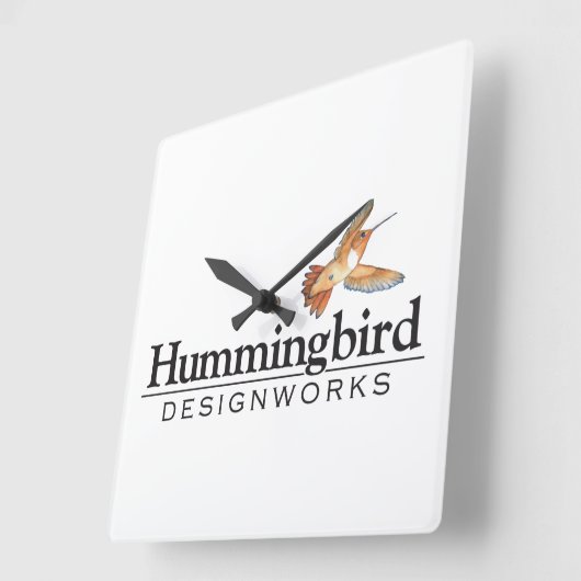 Hummingbird Designworks壁時計 スクエア壁時計 (傾斜)