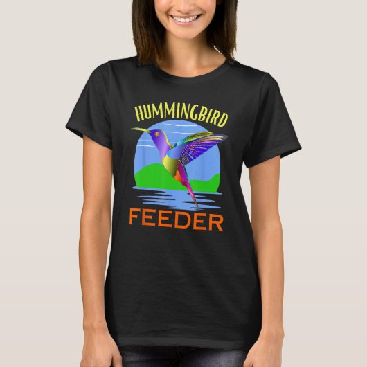 Hummingbird Feeder Retro Classic Love Garden Birds Tシャツ (正面)