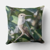Hummingbird Fine Art Gift for Mom | Throw Pillow  クッション (裏面)