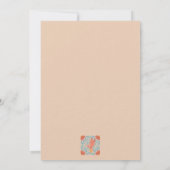 Hummingbird Floral Art Print 招待状 (裏面)