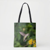 Hummingbird Floral Art Tote Bag Mother's Day Gift トートバッグ (正面)