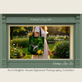 Hummingbird Floral Art Tote Bag Mother's Day Gift トートバッグ