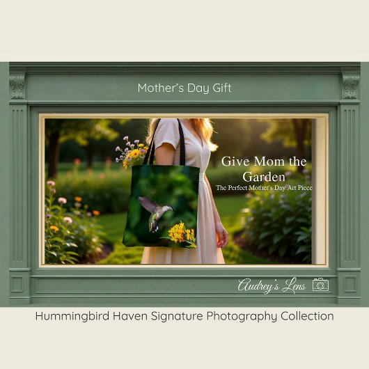 Hummingbird Floral Art Tote Bag Mother's Day Gift トートバッグ