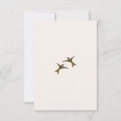 Hummingbird Floral Garden Baby Shower サンキューカード (裏面)