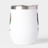 Hummingbird Floral Insulated Wine Tumbler (左面)