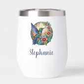 Hummingbird Floral Insulated Wine Tumbler (背面)