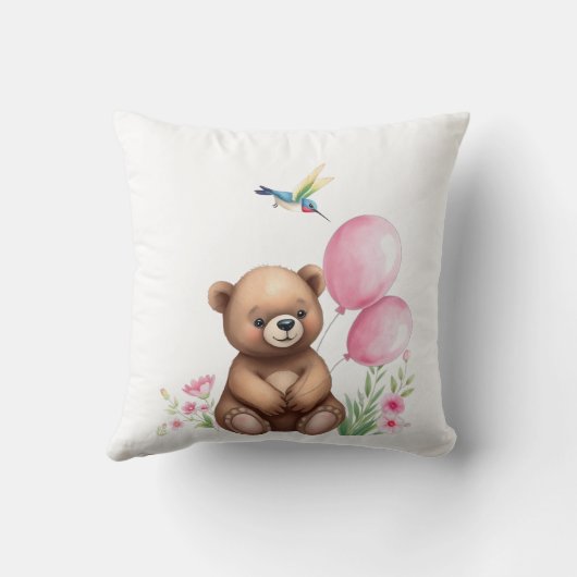 Hummingbird & friends クッション (裏面)