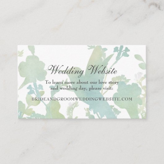 Hummingbird Garden Water Color 結婚's Website エンクロージャーカード (正面)