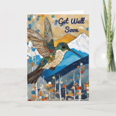 Hummingbird Get Well Soon Greeting カード (正面)