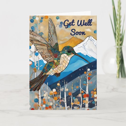 Hummingbird Get Well Soon Greeting カード (正面)