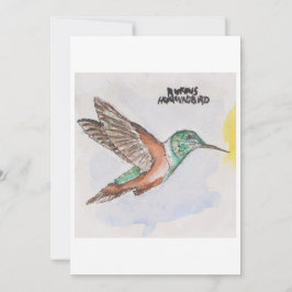 Hummingbird Greeting Card 招待状