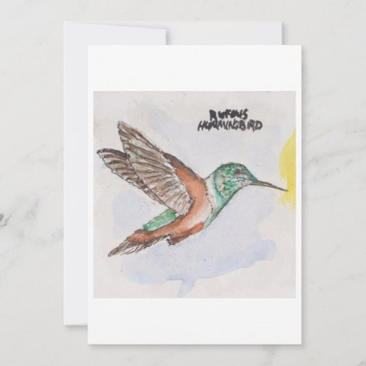 Hummingbird Greeting Card 招待状 (正面)