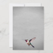 Hummingbird & Hibiscus Photo Save the Date |グレー 案内状 (裏面)