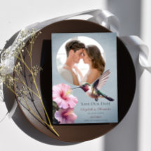 Hummingbird & Hibiscus Photo Save the Date |青
