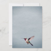 Hummingbird & Hibiscus Photo Save the Date |青 案内状 (裏面)