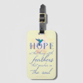 Hummingbird Hope – 荷札 ラゲッジタグ (正面縦)
