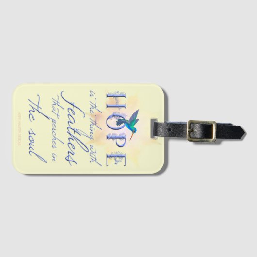 Hummingbird Hope – 荷札 ラゲッジタグ (正面横)