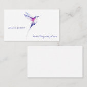 Hummingbird House Sitting Pet Sitting Cards 名刺 (正面/裏面)