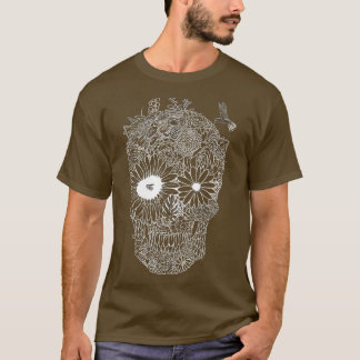 Hummingbird  human head skeleton Art  Tシャツ