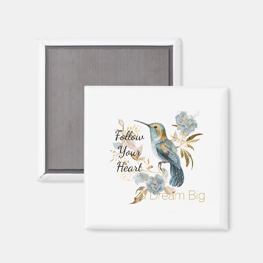 Hummingbird Hydrangea Flowers マグネット (正面/裏面)