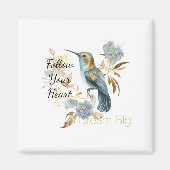 Hummingbird Hydrangea Flowers マグネット (正面)