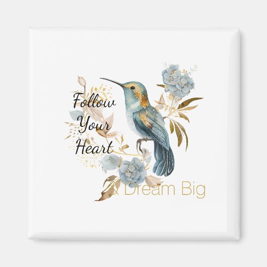 Hummingbird Hydrangea Flowers   マグネット (正面)