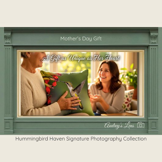 Hummingbird In Flight Gift for Mom | Throw Pillow  クッション