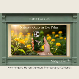 Hummingbird | Lantana Art Phone Case Mother's Day iPhone 16 Proケース