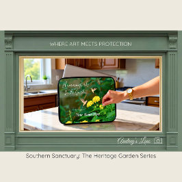 Hummingbird & Lantana Floral  ラップトップスリーブ