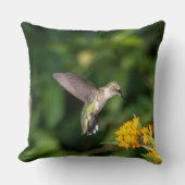 Hummingbird & Lantana Gift for Mom | Throw Pillow  クッション (正面)