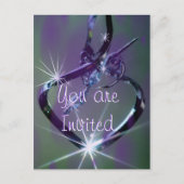 Hummingbird lavとティール（緑がかった色）はがき – 任意の大事な行事 インビテーションポストカード (正面)