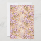 Hummingbird Lavender Flowers Bridal Shower | 招待状 (裏面)