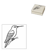 Hummingbird Line Art – Bird Illustration ラバースタンプ (押印)