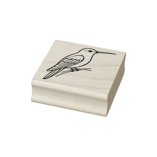 Hummingbird Line Art – Bird Illustration ラバースタンプ (スタンプ)